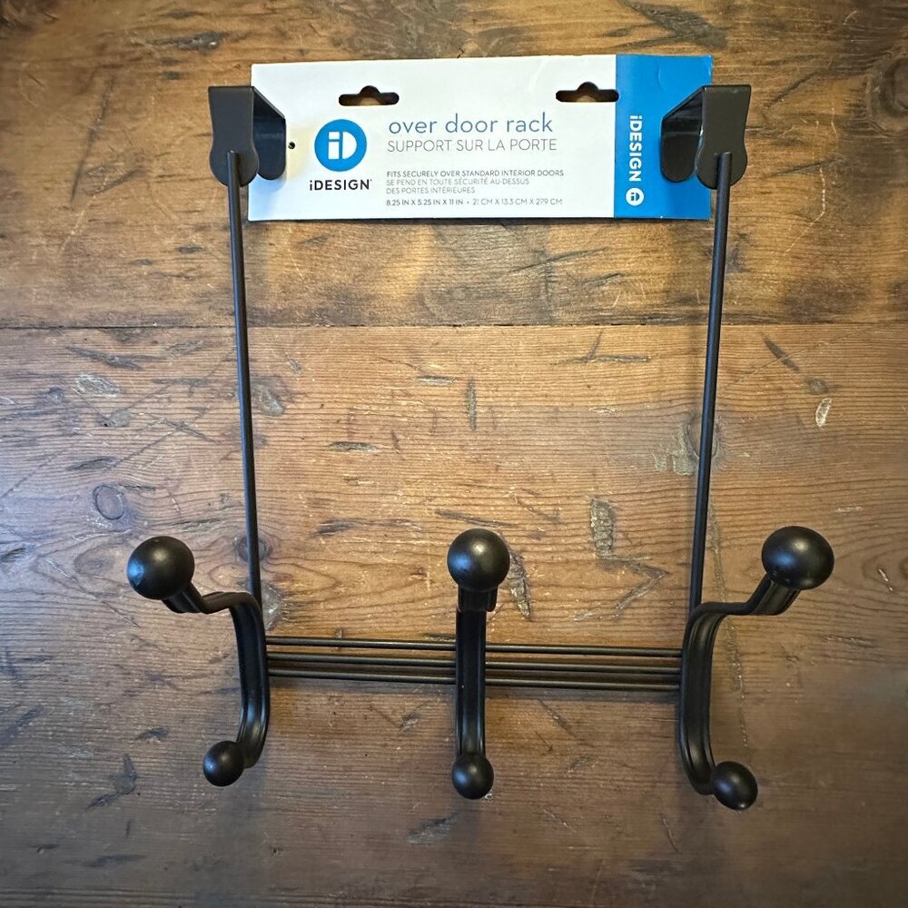 iDesign Over Door 3-Hook Rack NWOT - Picture 2 of 3